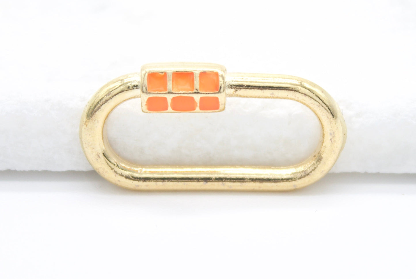 18K Gold Filled Carabiner Lock Pendant Charm Multicolor (A26)