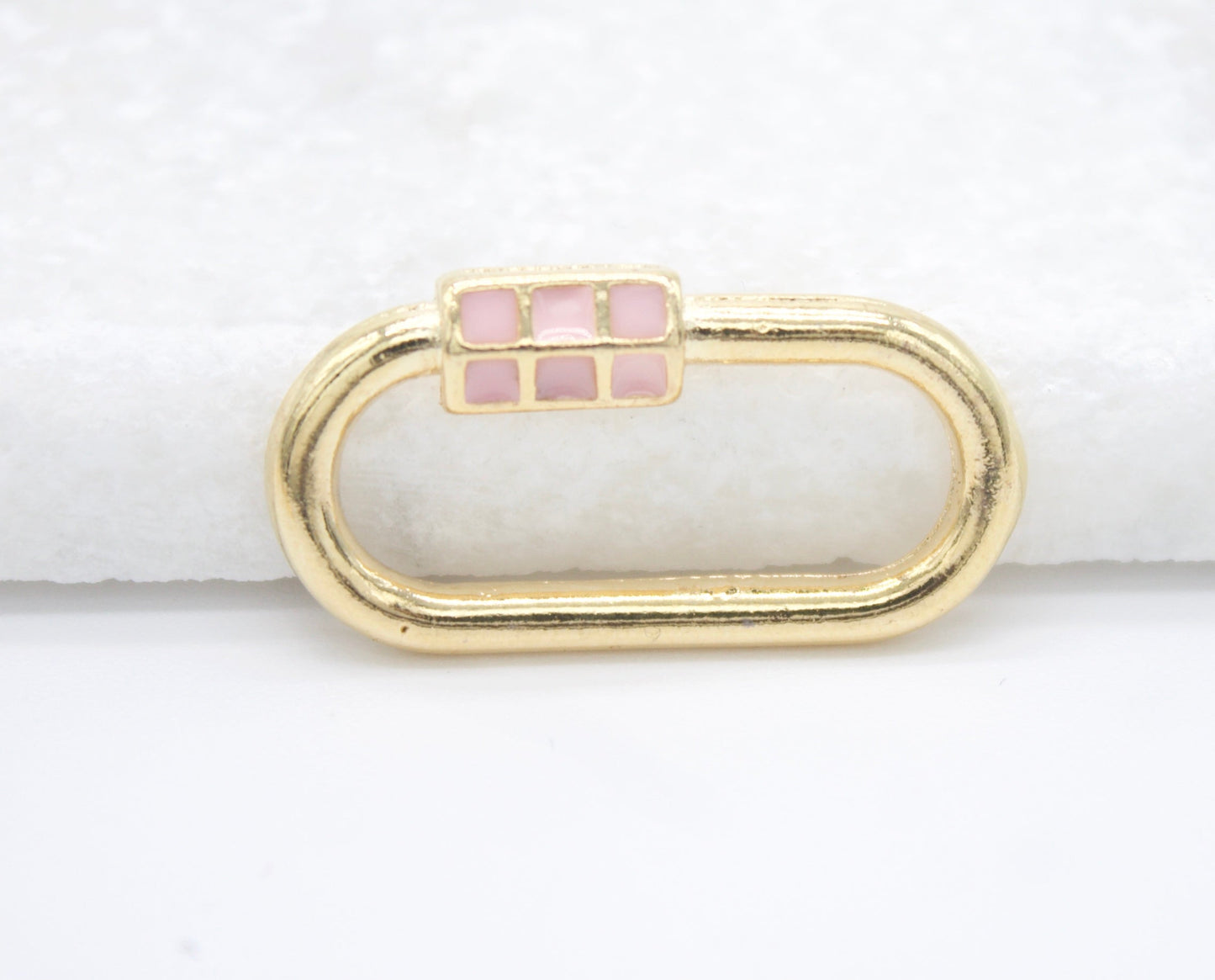 18K Gold Filled Carabiner Lock Pendant Charm Multicolor (A26)