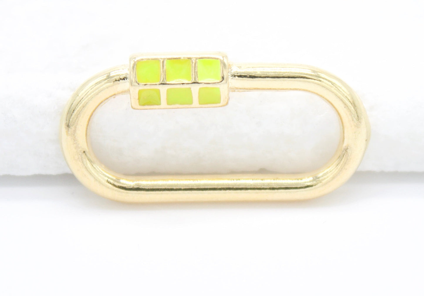 18K Gold Filled Carabiner Lock Pendant Charm Multicolor (A26)