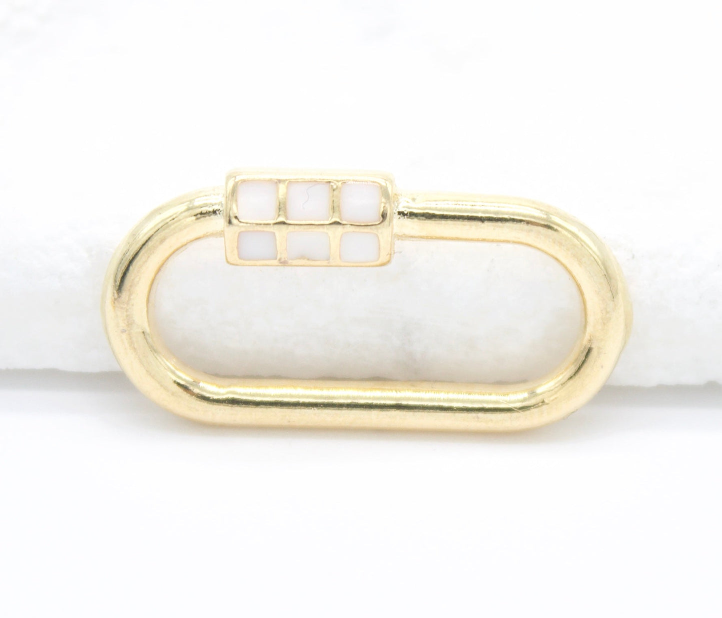 18K Gold Filled Carabiner Lock Pendant Charm Multicolor (A26)